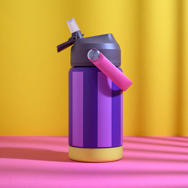 Trinkflasche Stripes, lila/flieder, 350ml