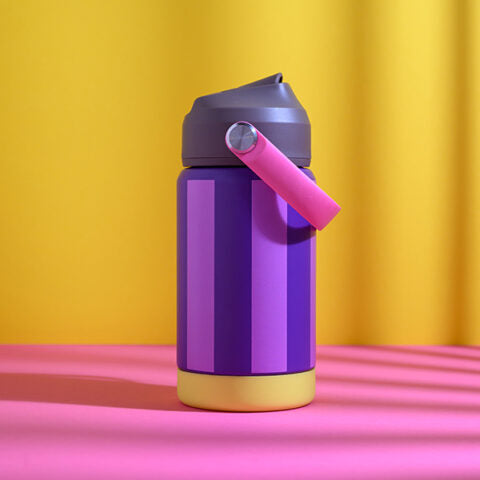 Trinkflasche Stripes, lila/flieder, 350ml