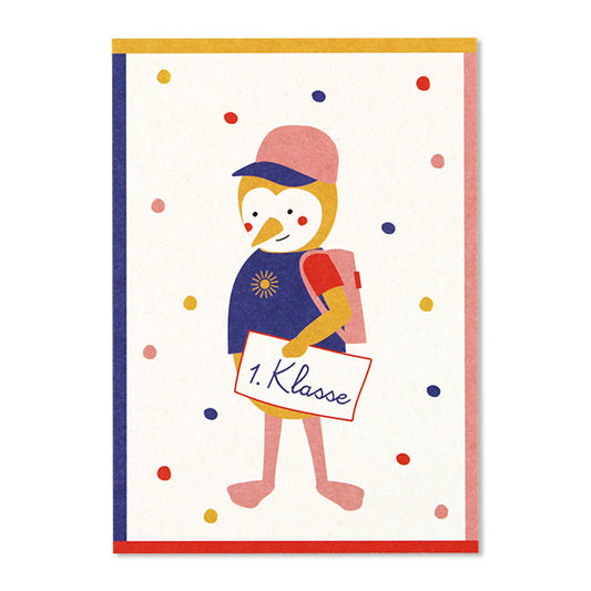 Postkarte Rabe – 1. Klasse