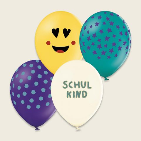Luftballons Schulkind (Serie Sunny and Friends) aus 100% Naturkautschuk