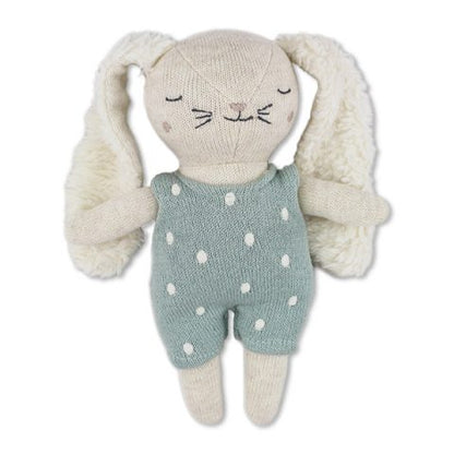 Babyrassel Hase mit Anzug, puderblau